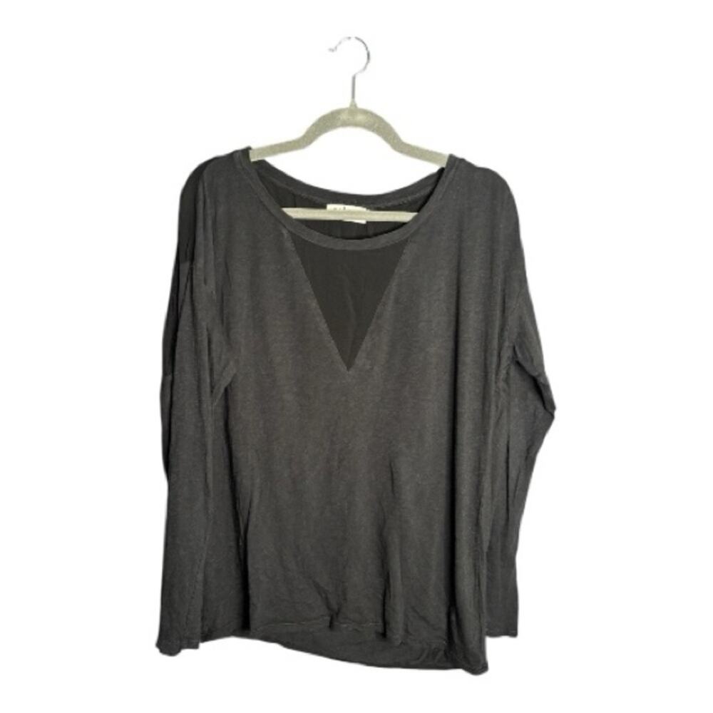 Velvet by Graham & Spencer Black Long Sleeve Tee Medium